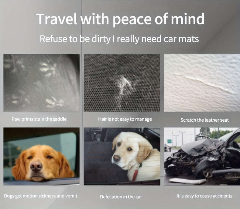 1pc Waterproof Foldable Pet Car Seat Cover