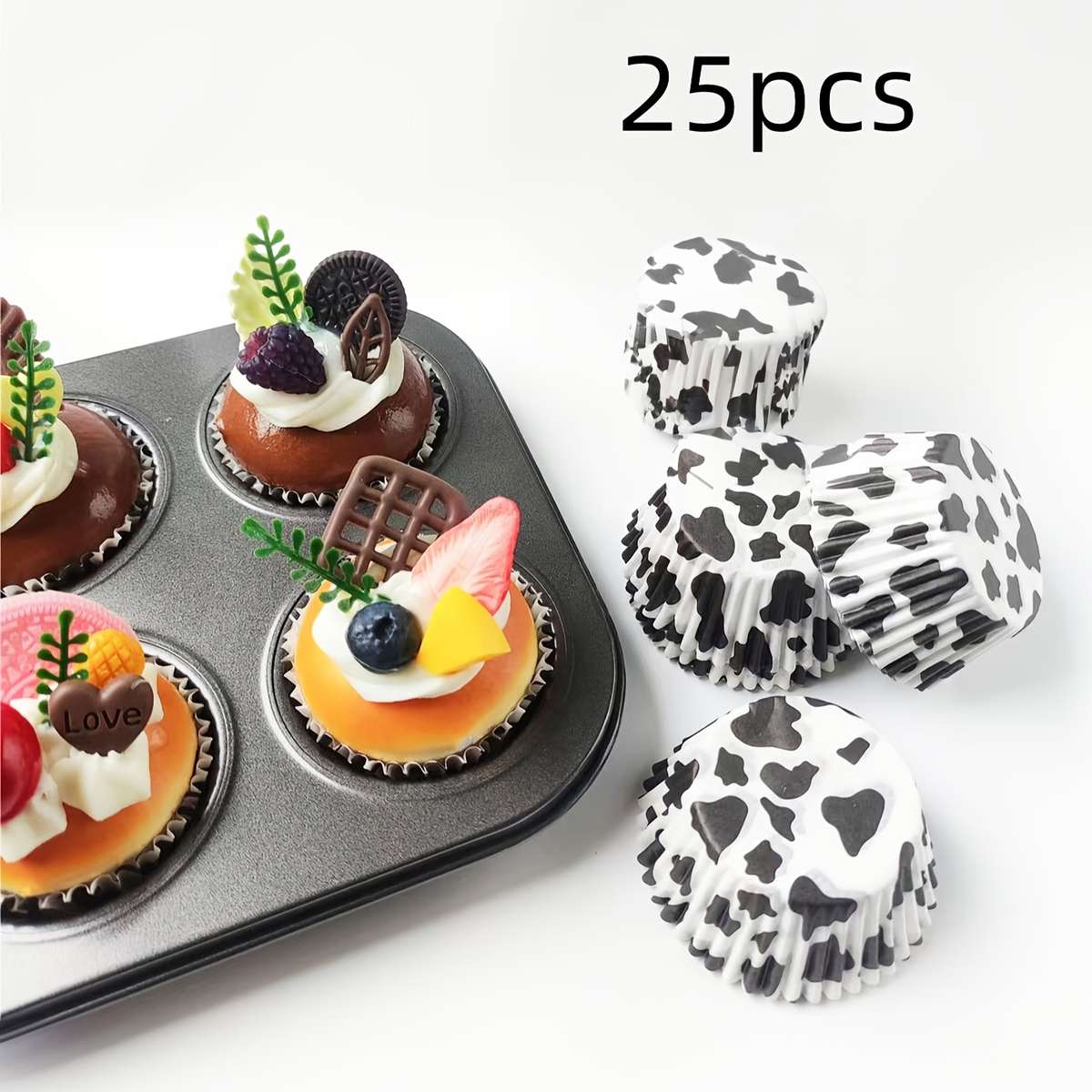 25pcs Cow Color Baking Paper
