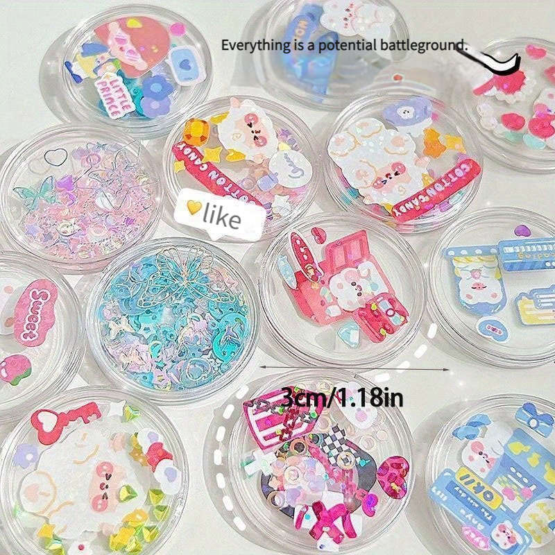 4pcs Mini Acrylic Transparent Round Storage Boxes