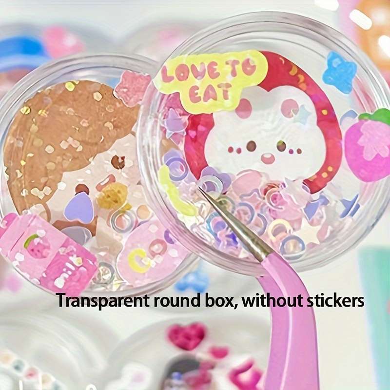 4pcs Mini Acrylic Transparent Round Storage Boxes