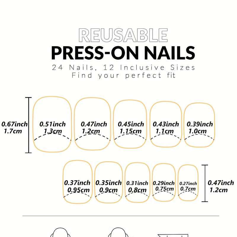 Square Jelly Color Fake Nails