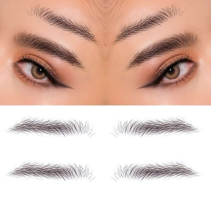 2 Pairs Realistic Waterproof Eyebrow Tattoo Stickers
