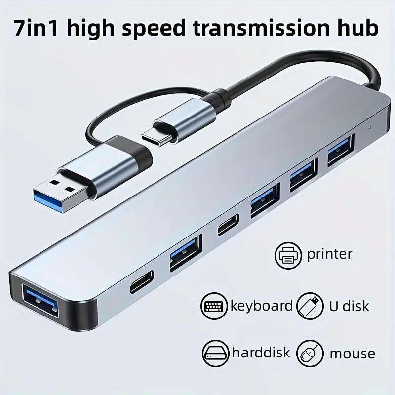 7-in-1 High-Speed USB 3.0 Data Transfer Adapter