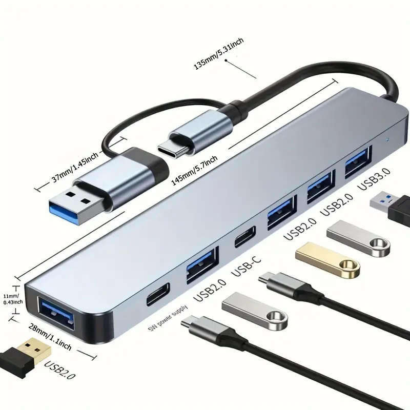 7-in-1 High-Speed USB 3.0 Data Transfer Adapter
