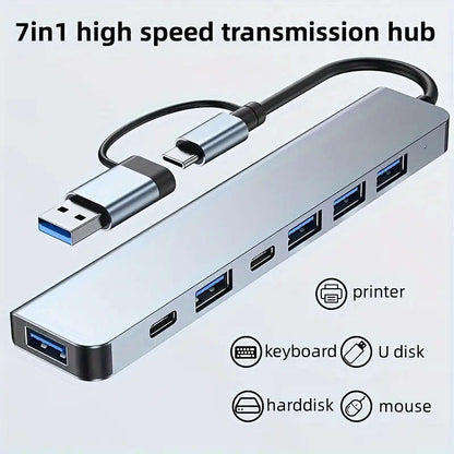 7-in-1 High-Speed USB 3.0 Data Transfer Adapter