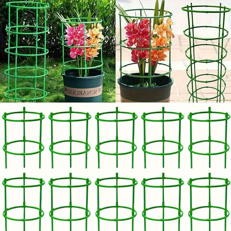 60-Pack Stackable Plastic Plant Support Rings