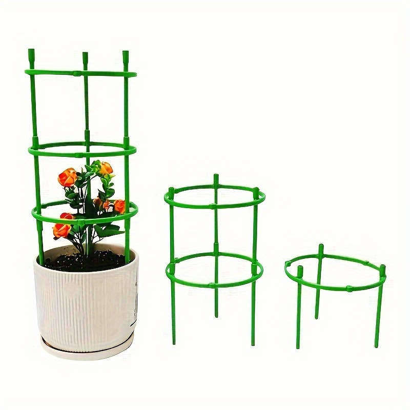 60-Pack Stackable Plastic Plant Support Rings