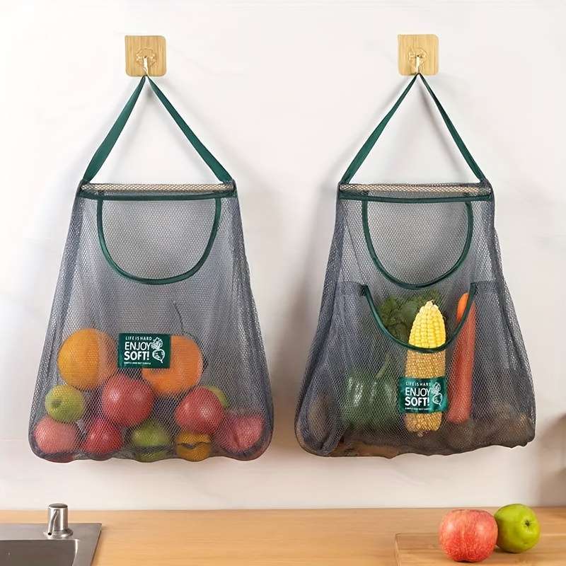 1 x Simple Polyester Mesh Kitchen Storage Bag