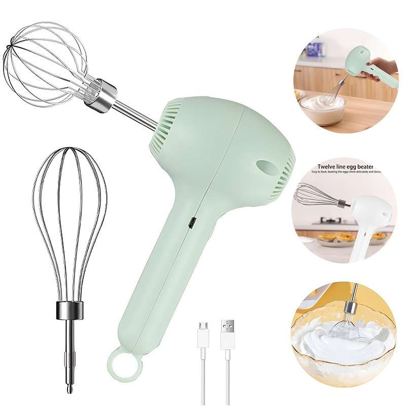 1pc Portable Cordless Electric Hand Mixer And Whisk