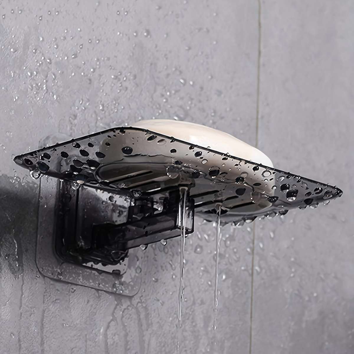 Easy-Install Transparent Soap Dish