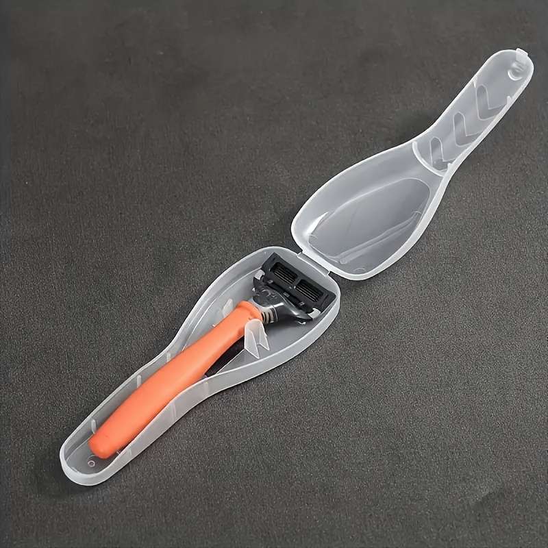 1pc Clear Travel Razor Case