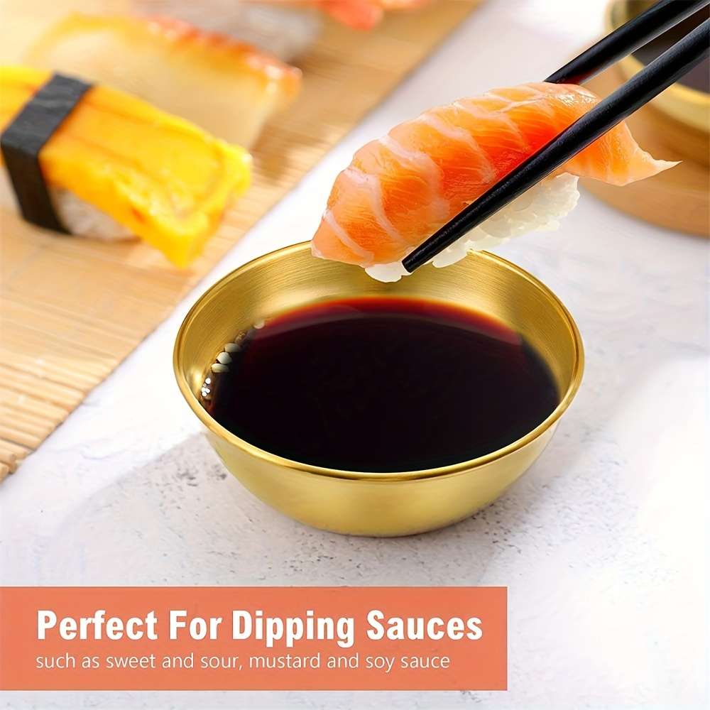 8cm Polished Stainless Steel Round Sauce Bowl