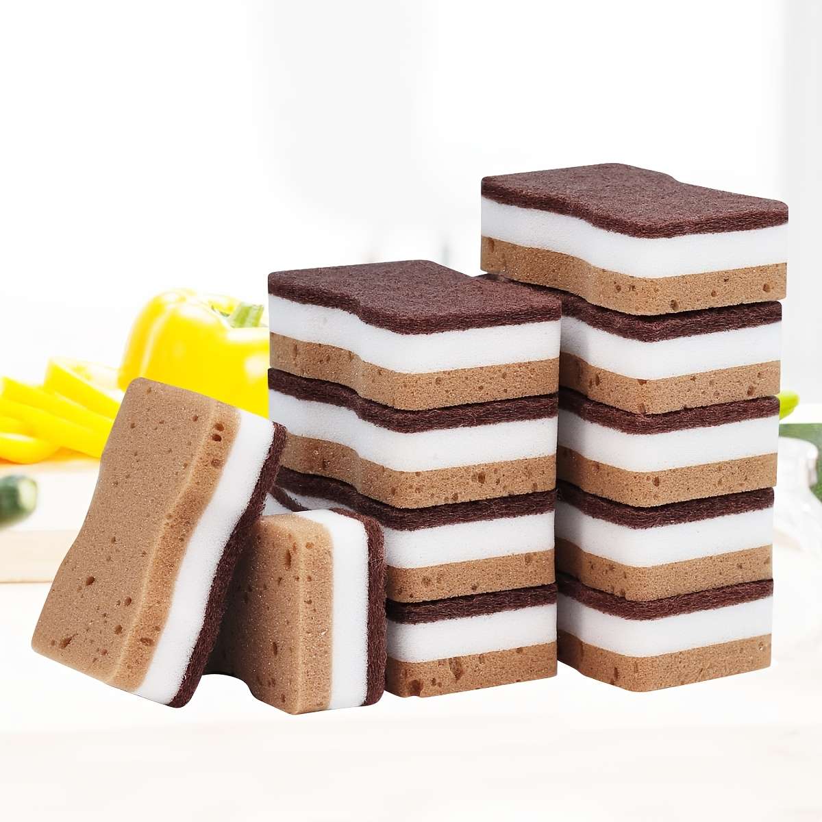 5pcs Multi-Layered Algae Cleaning Sponges