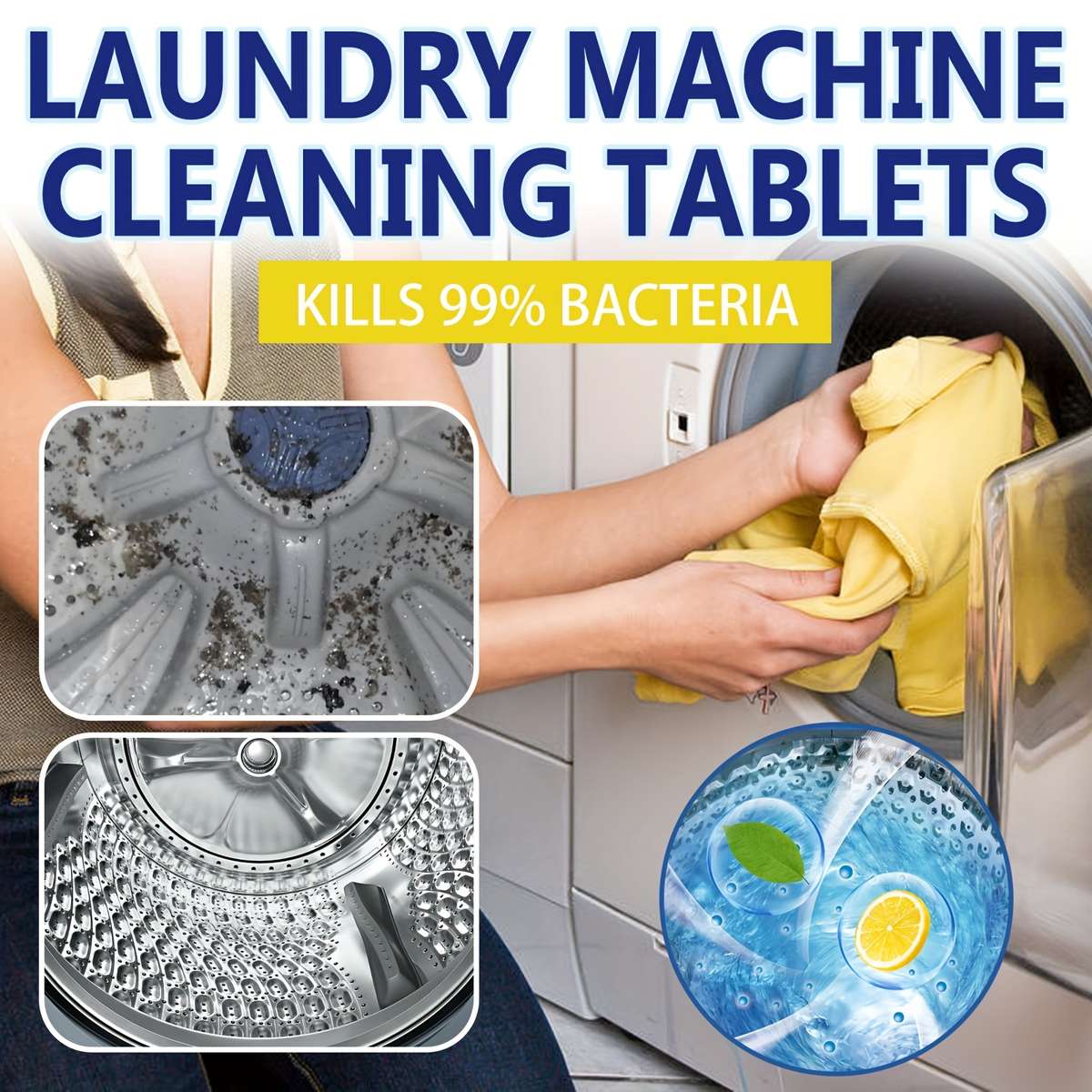 10pcs Multi-Purpose Washing Machine Cleaner Tablets