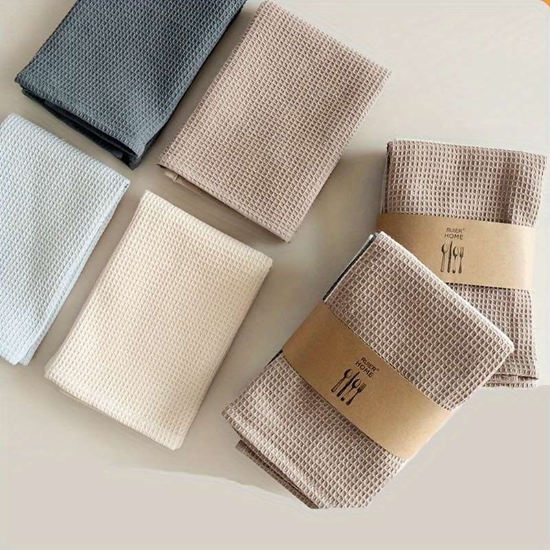 Modern Waffle Weave Kitchen Towels