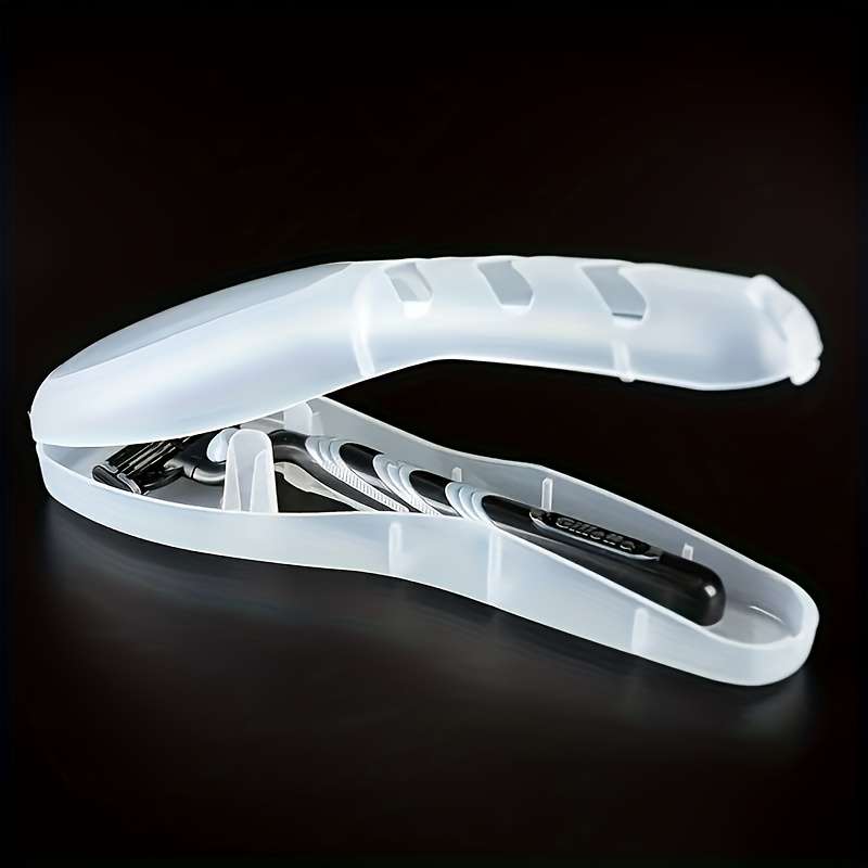 1pc Clear Travel Razor Case