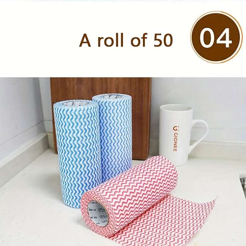 50pcs/roll Thickened Dish Cleaning Wipes