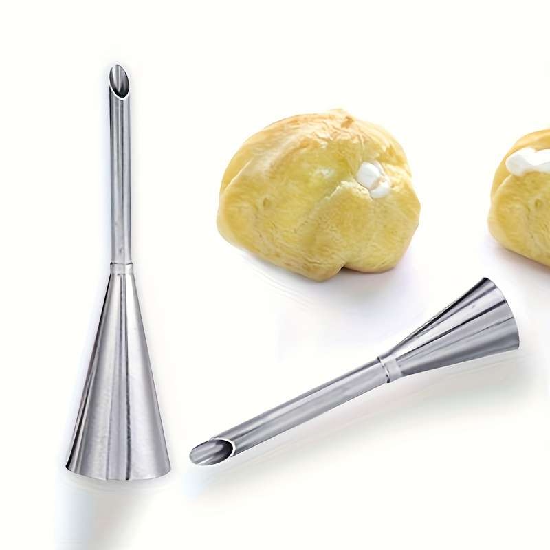 2 Pcs Stainless Steel Pastry Bags