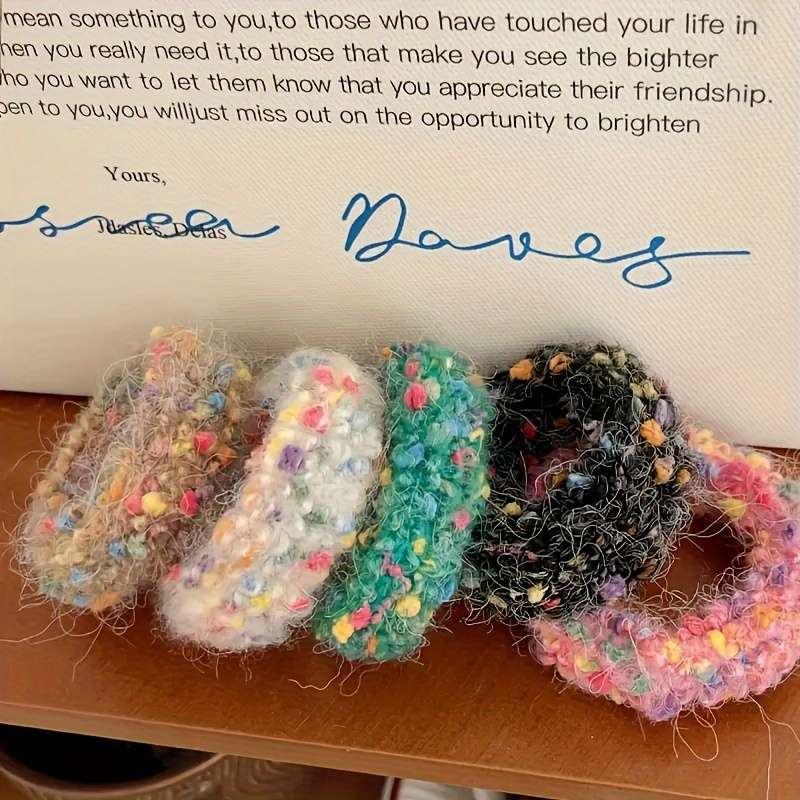 Cute Flannelette Hair Ties Set