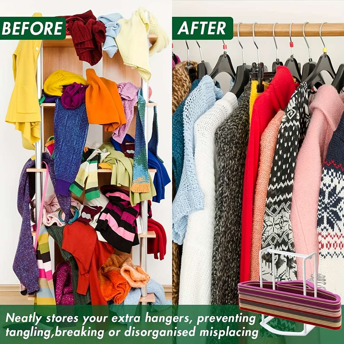 Metal Hanger Organizer Rack