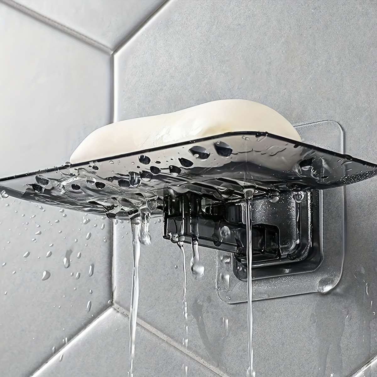 Easy-Install Transparent Soap Dish
