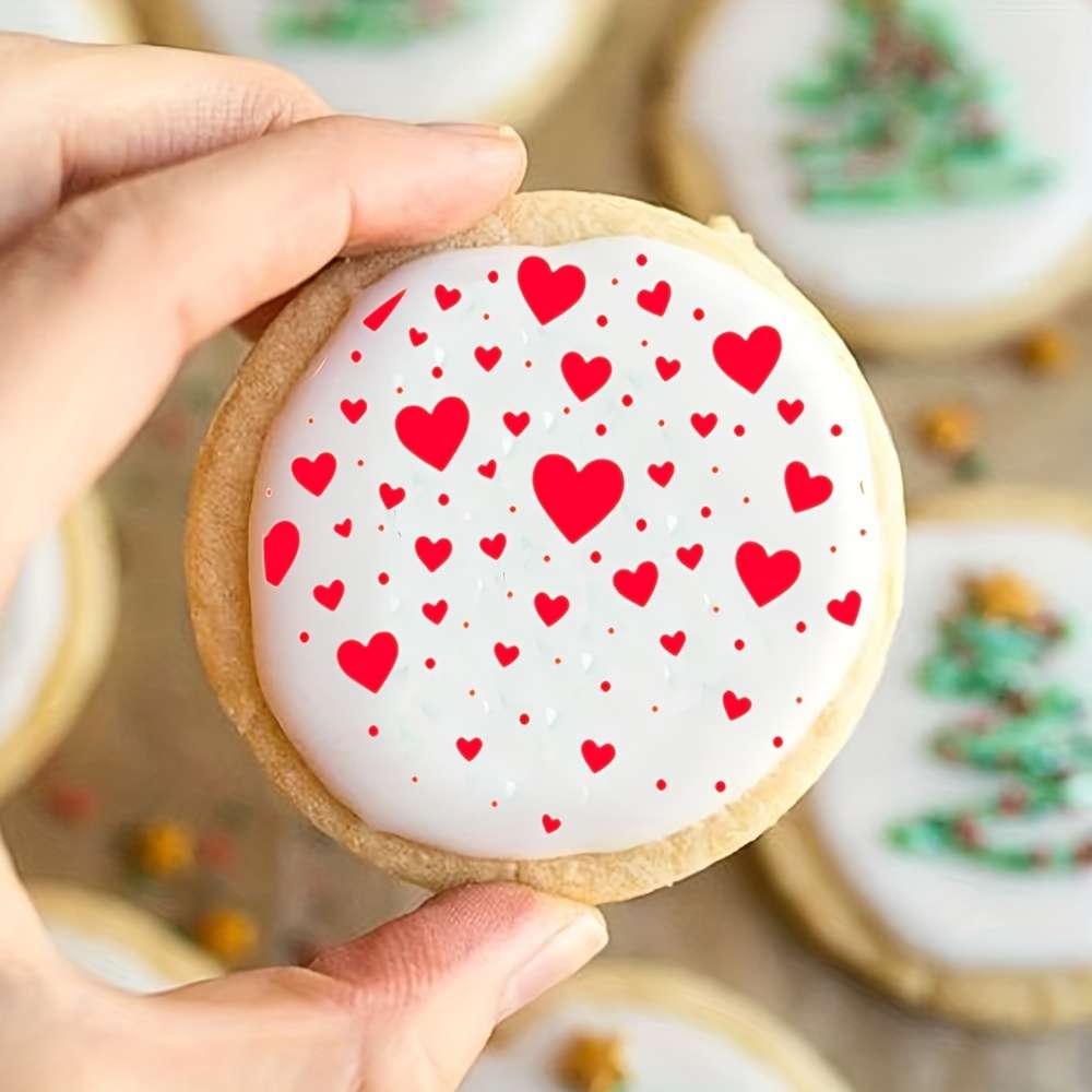 Hearts Pattern Cake Stencil