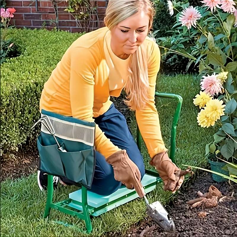 Durable Green Oxford Fabric Garden Kneeling Bench