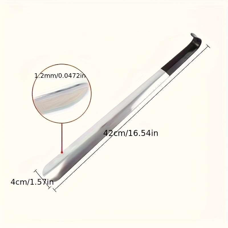 Steel Shoehorn with Long Handle