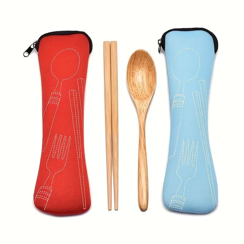 Portable Cutlery Storage Bag With Random Colors