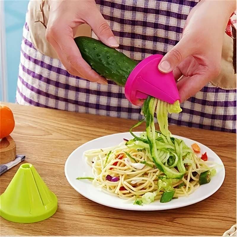 1pcs Rotary Spiral Vegetable Cutter