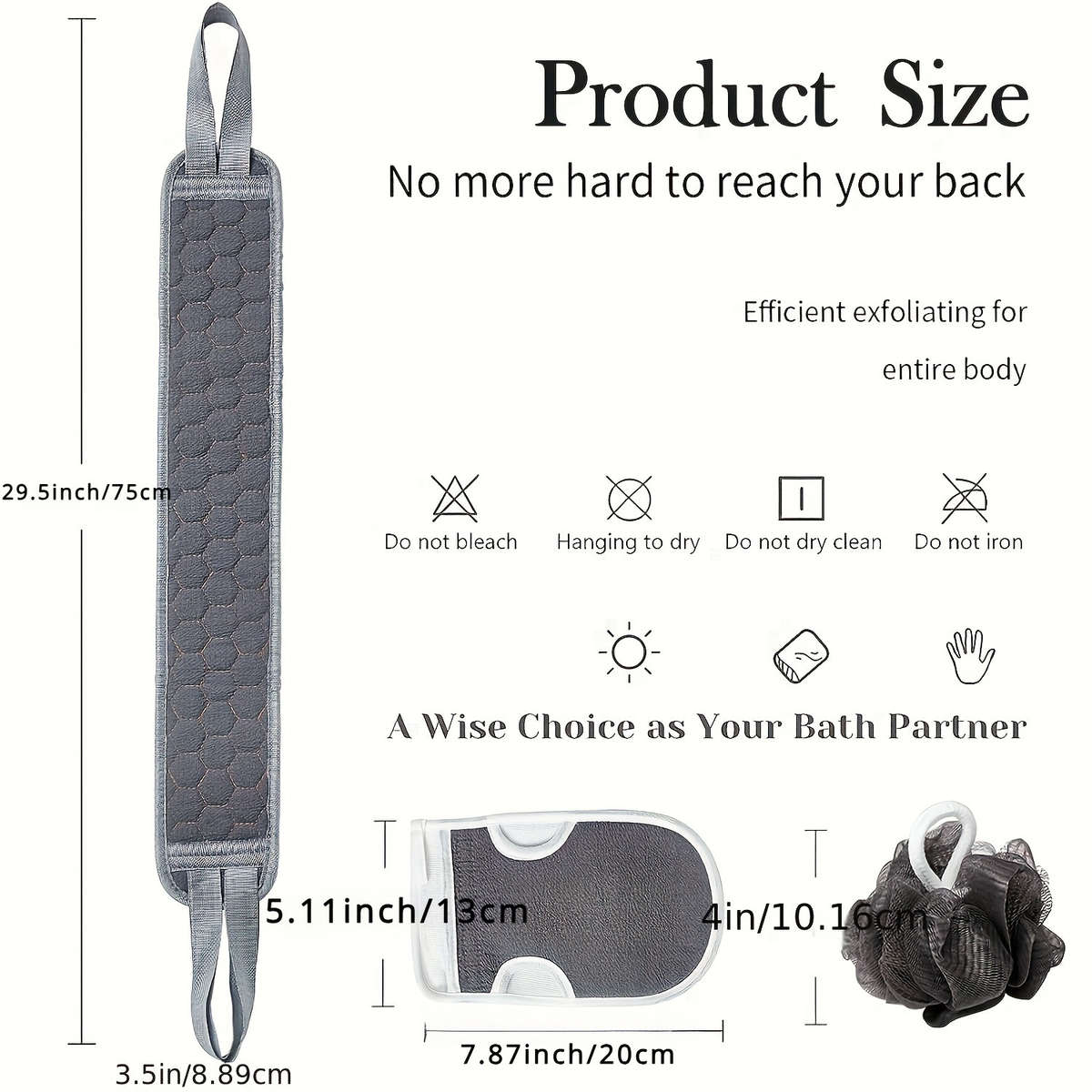 Exfoliating Back Scrubber Set