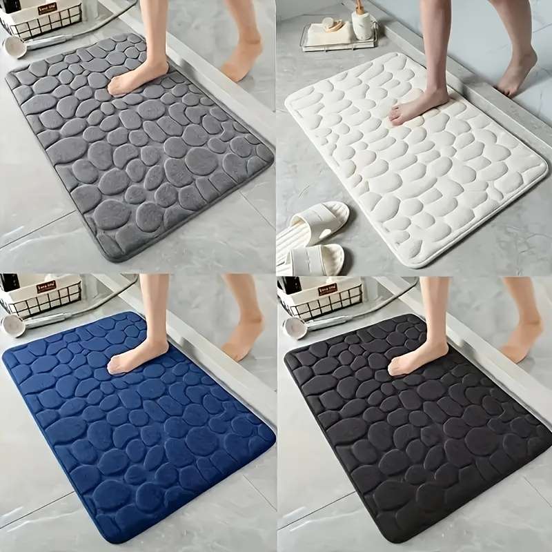 1-Pack Quick Dry Absorbent Bathroom Mats in Random
