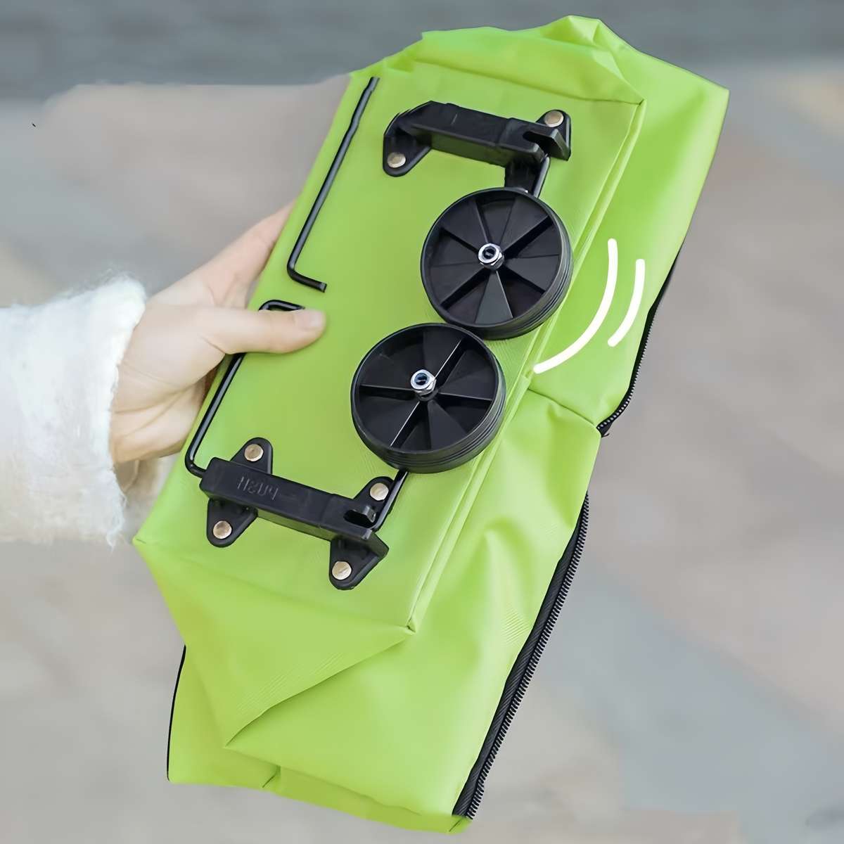 1pc Portable Shopping Cart With Wheels Foldable Bag Lightweight Grocery Bag Trolley Heavy Cargo Movi