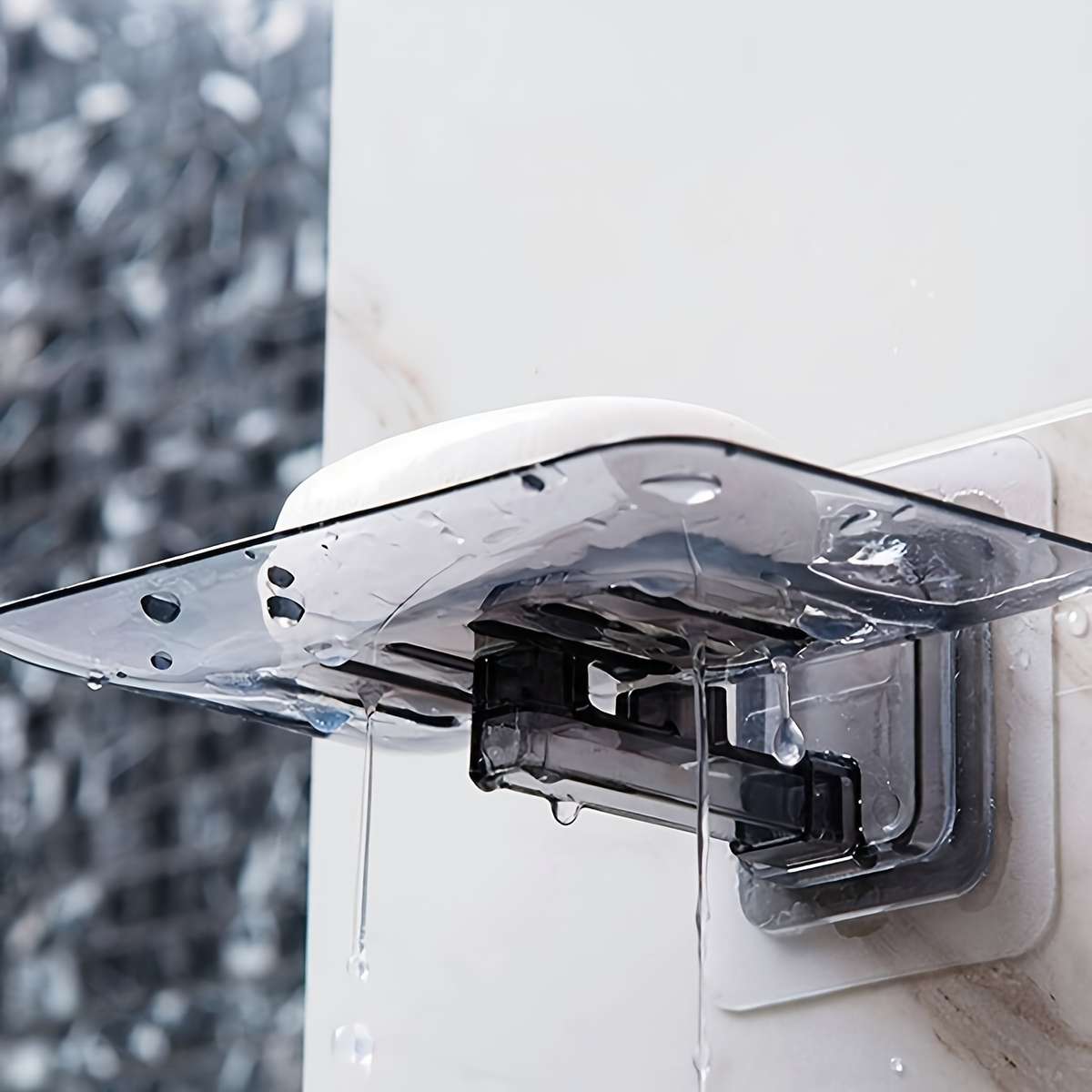 Easy-Install Transparent Soap Dish