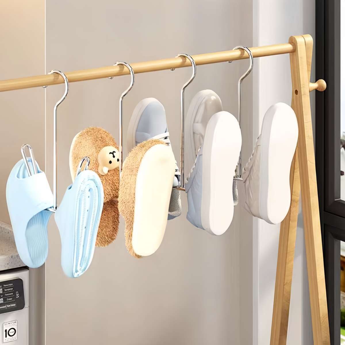 5pcs Stainless Steel Shoe Rack Drying Rack