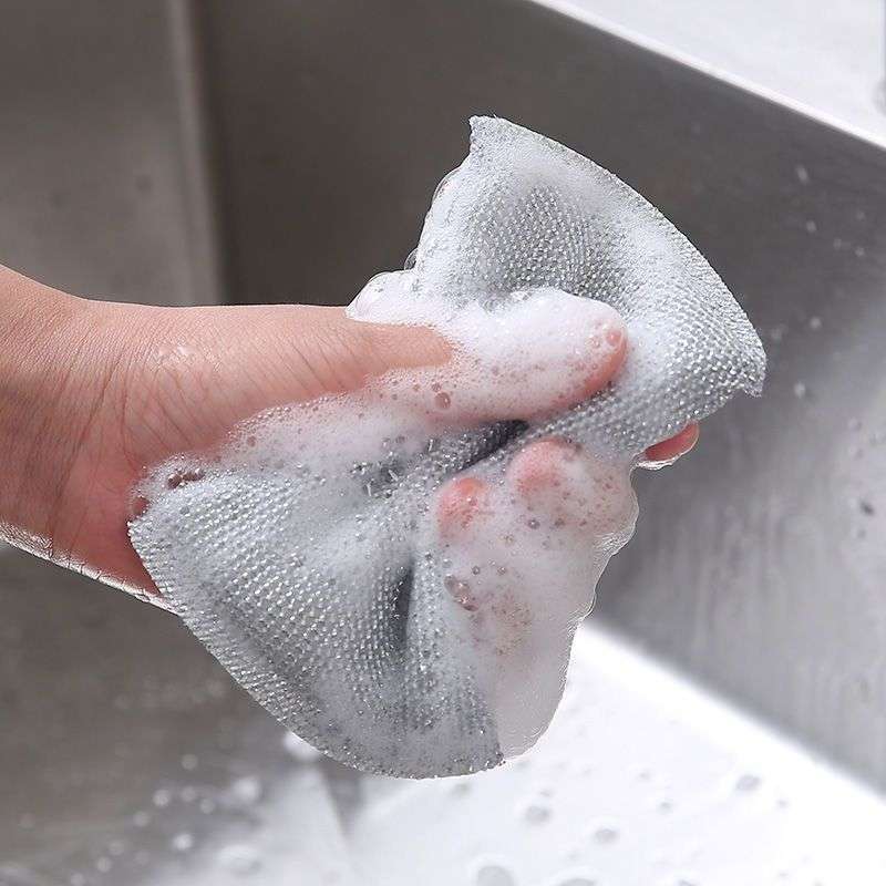 4pcStainless Steel Wire Mesh Scrubber Sponge