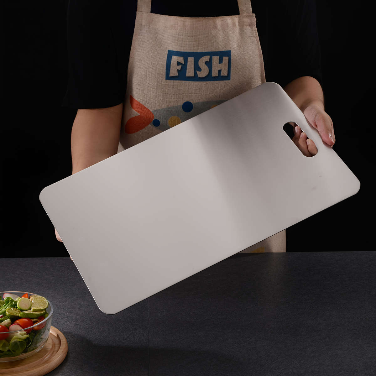 Premium Titanium Cutting Board - Double-Sided