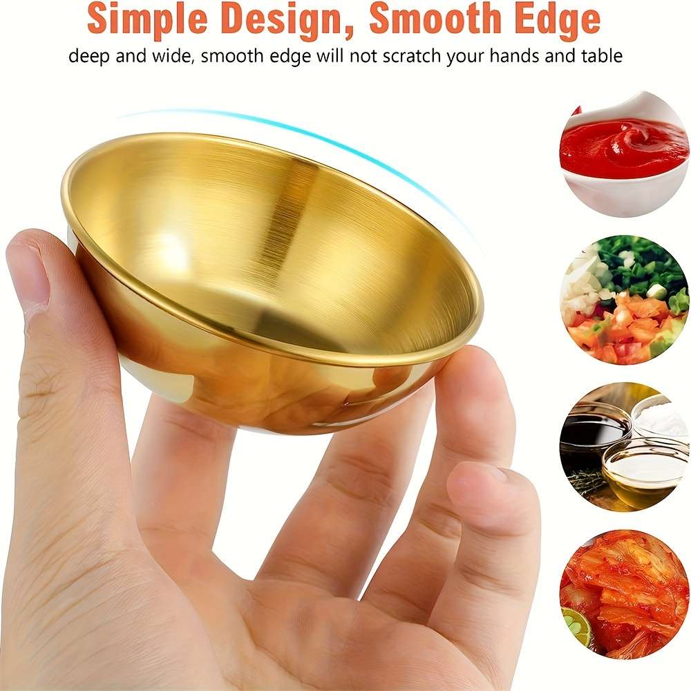 8cm Polished Stainless Steel Round Sauce Bowl