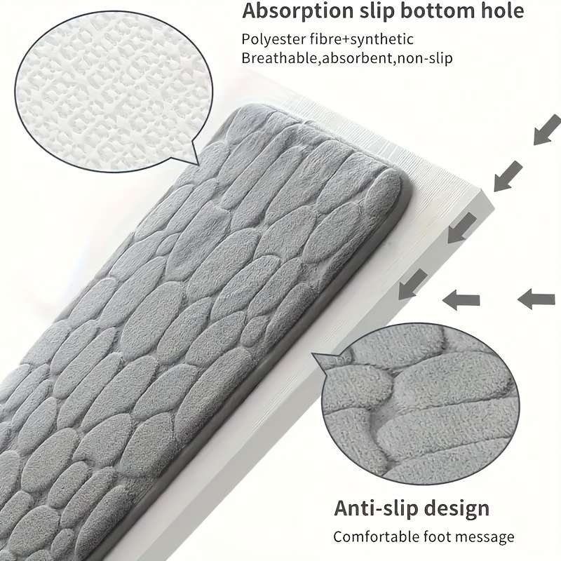 1-Pack Quick Dry Absorbent Bathroom Mats in Random