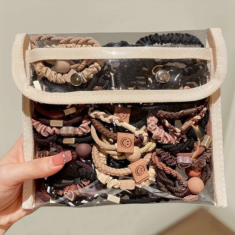 Vintage Minimalist Fabric Hair Ties Set