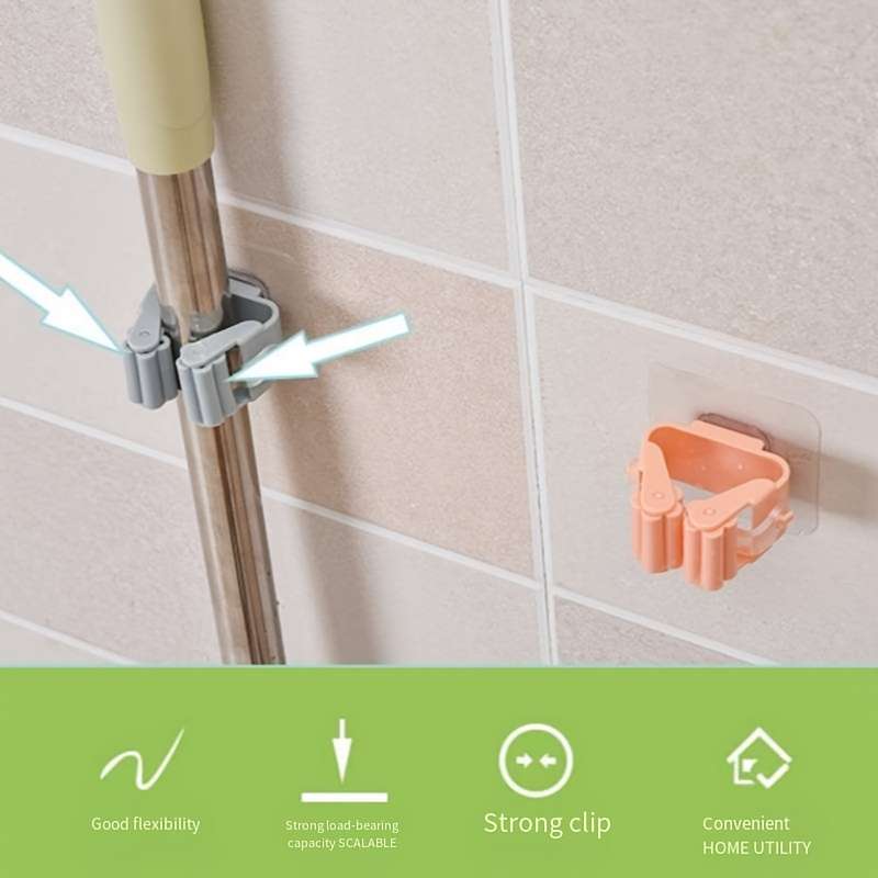 4pcs ABS Mop  Broom Holder