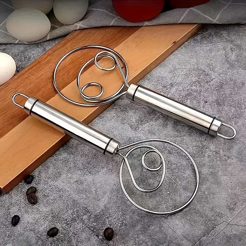 1pc Dough Mixer Stainless Steel Handheld Bread Whisk