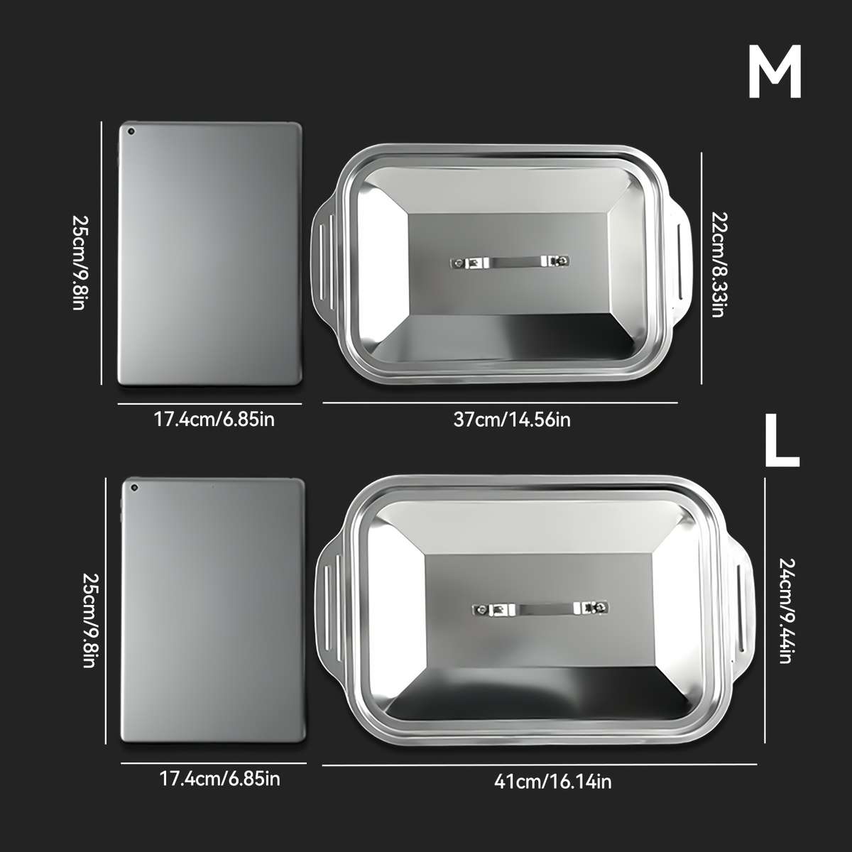 Stainless Steel Baking Tray With Lid