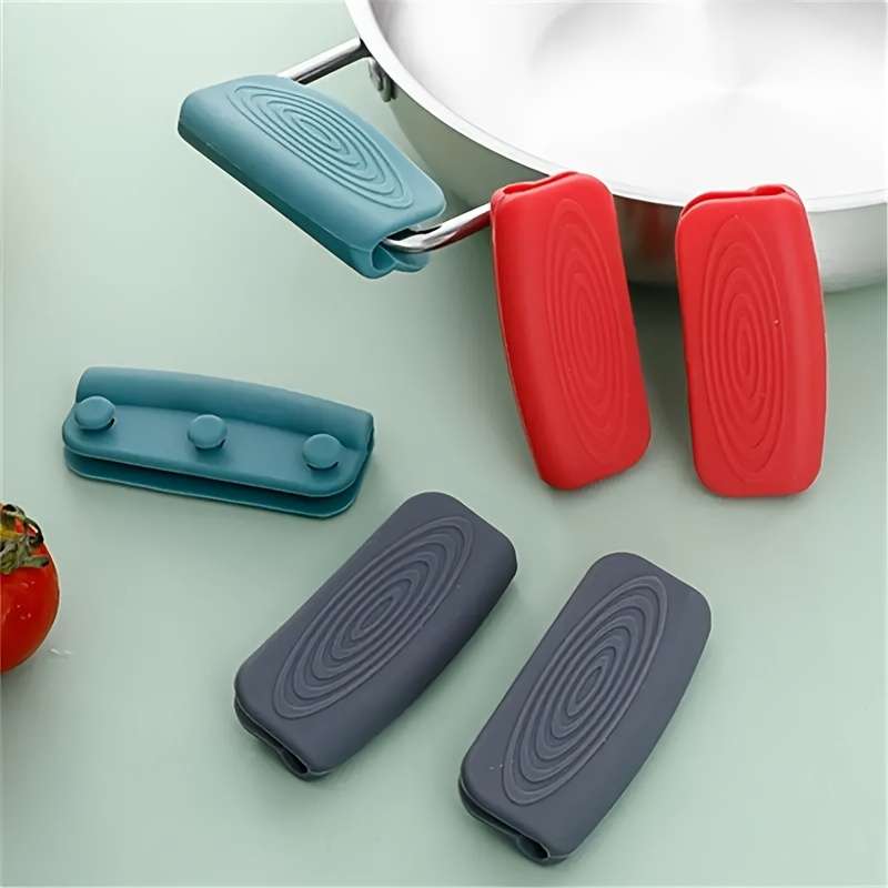 1Pair Of Silicone Handles Anti-scalding Non-slip