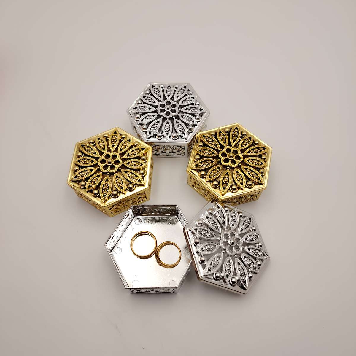 Contemporary Hexagonal Jewelry Box