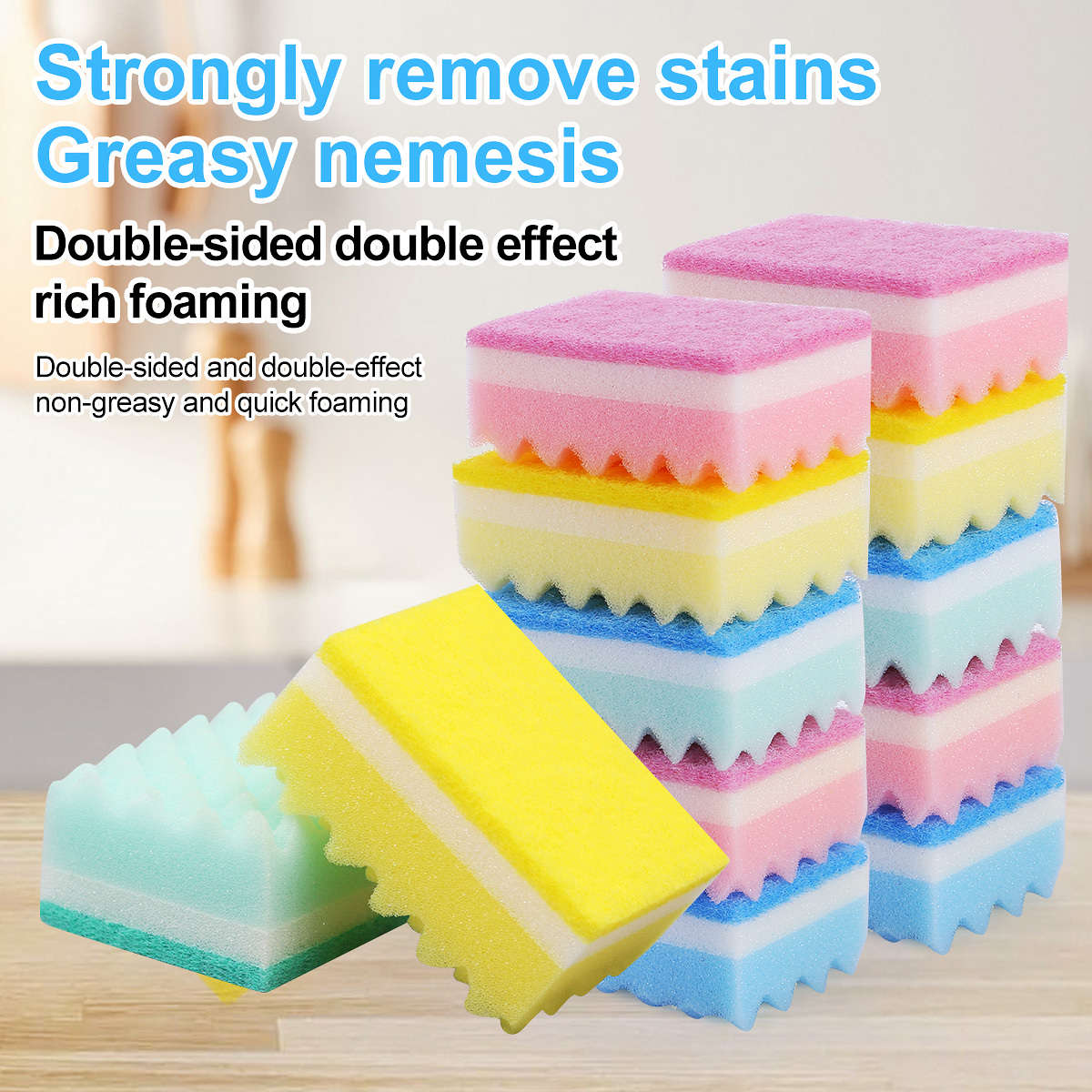 5pcs Colorful Magic Sponge Dish Towels