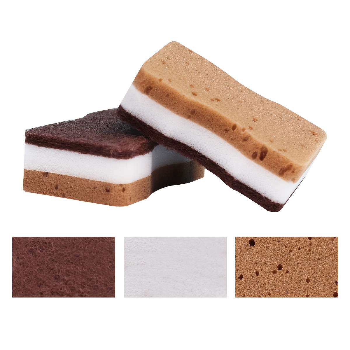 5pcs Multi-Layered Algae Cleaning Sponges