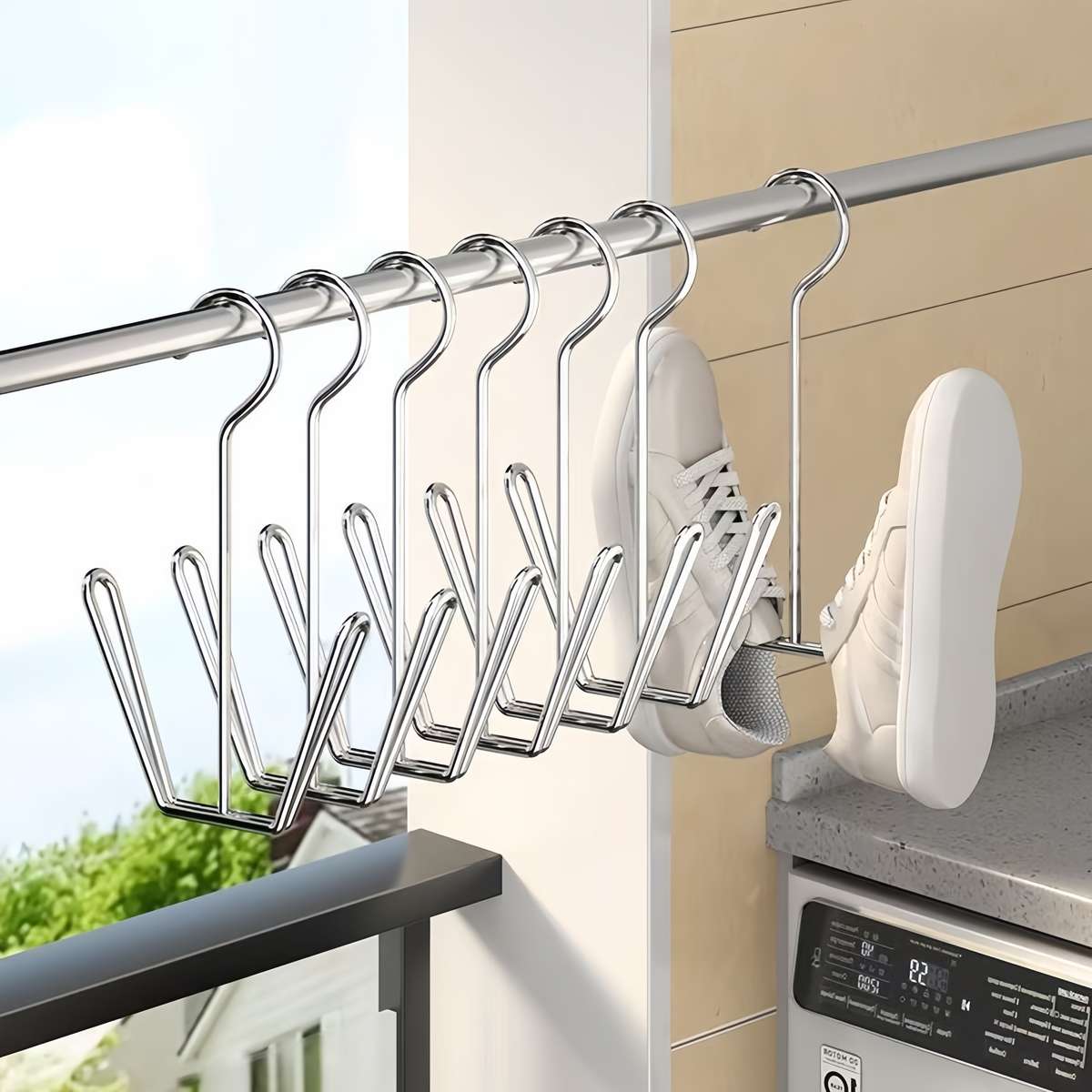 5pcs Stainless Steel Shoe Rack Drying Rack