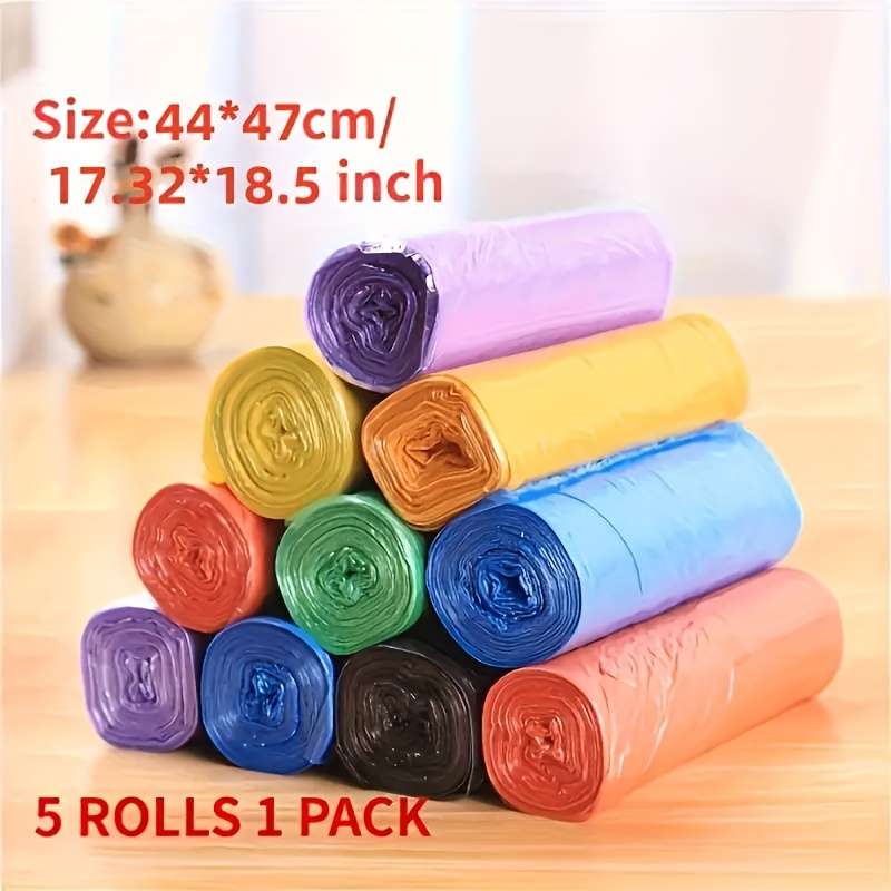 5 Rolls of 100 Disposable Garbage Bags