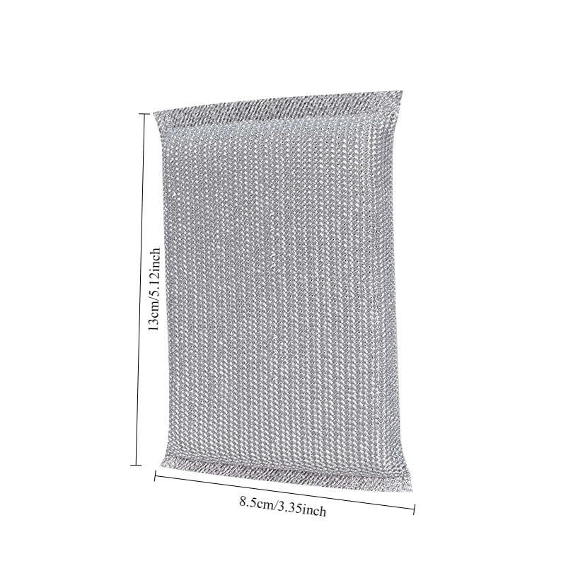 4pcStainless Steel Wire Mesh Scrubber Sponge